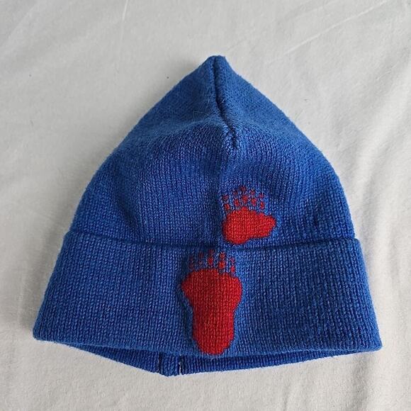 Vermont VT Stowe Moriarty VTG Handmade Hat Ski Beanie 100% Wool Blue Outdoor - Picture 1 of 7